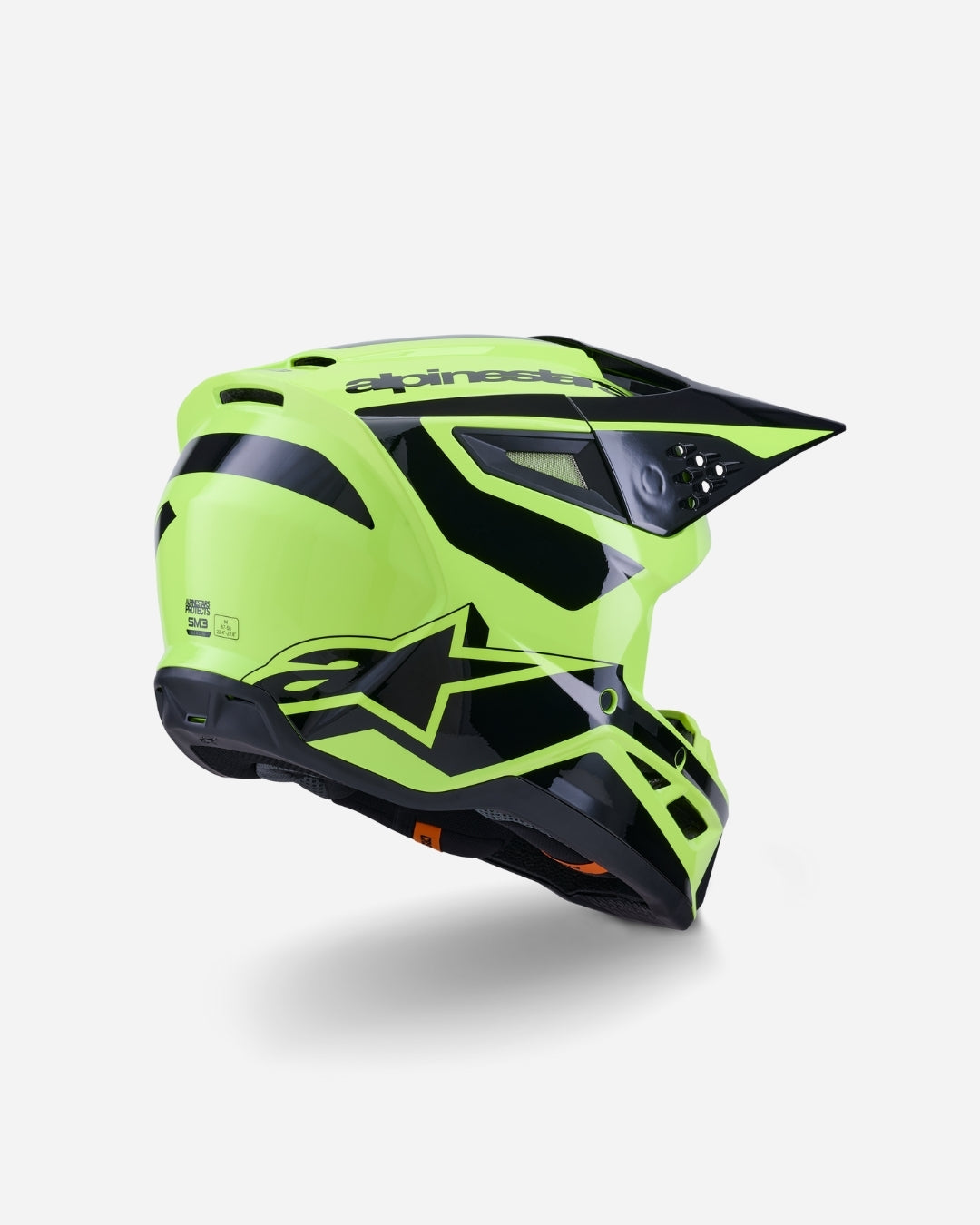 Casque Alpinestars Supertech M3 Heat ece06 - Jaune Fluo/Noir Brillant