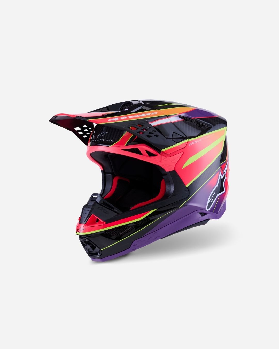 Casque Alpinestars Supertech Supertech M10 Eraece 22.06 - Rose/Violet/Jaune Fluo Brillant