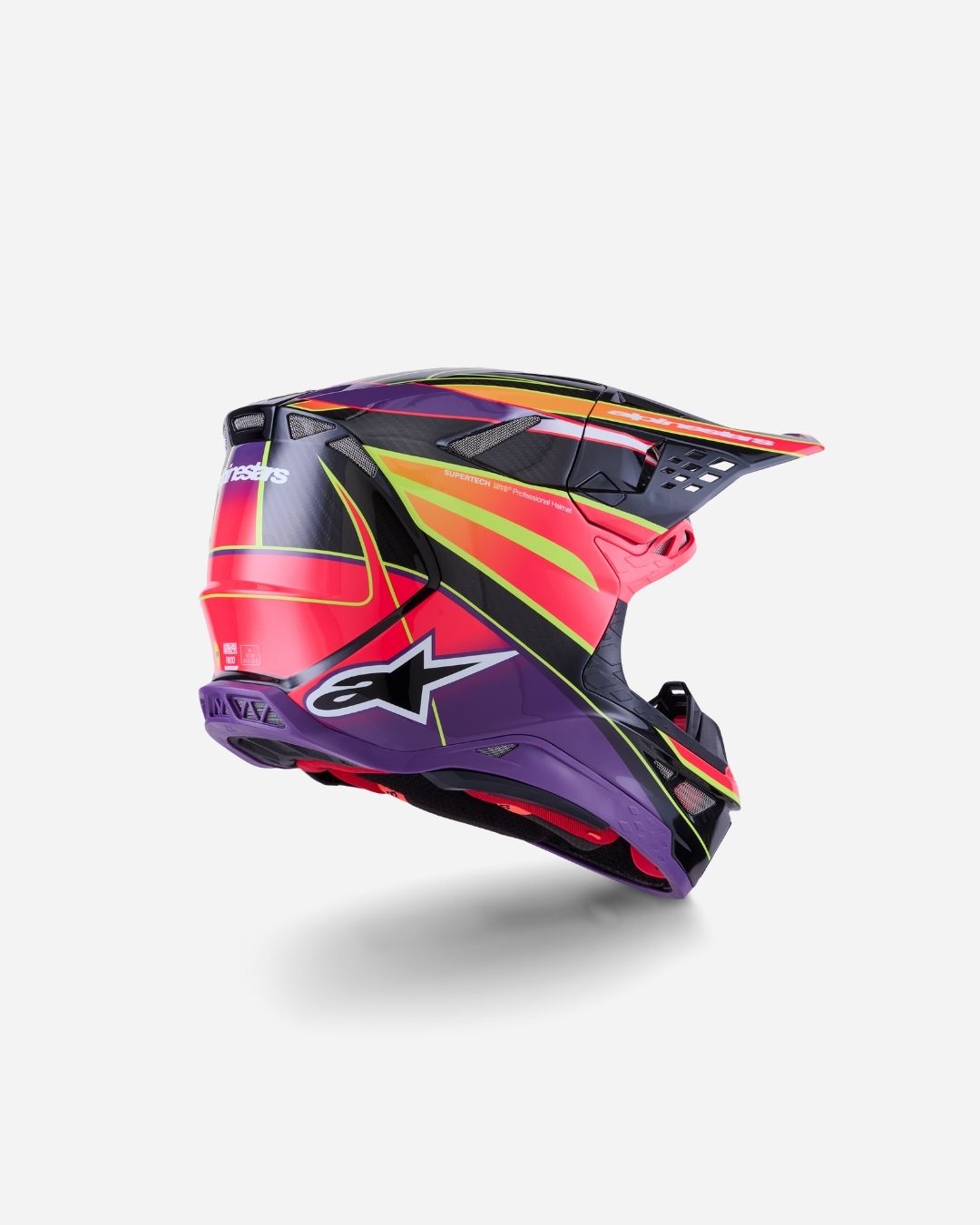 Casque Alpinestars Supertech Supertech M10 Eraece 22.06 - Rose/Violet/Jaune Fluo Brillant