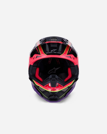 Casque Alpinestars Supertech Supertech M10 Eraece 22.06 - Rose/Violet/Jaune Fluo Brillant