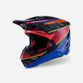 Casco Alpinestars Supertech M10 Era ECE 22.06 - Blu/Rosso/Giallo Fluorescente Brillante