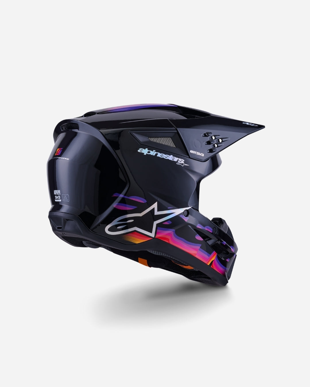 Casque Alpinestars Supertech M3 Force ece06 - Noir Brillant