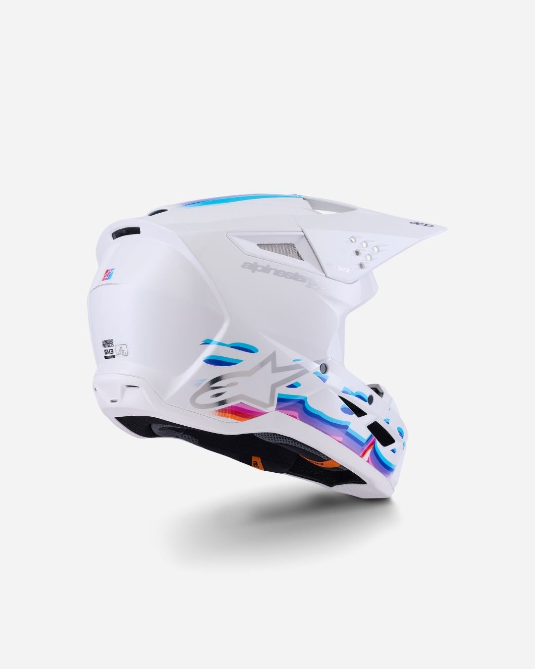 Casque Alpinestars Supertech M3 Force ece06 - Blanc Brillant
