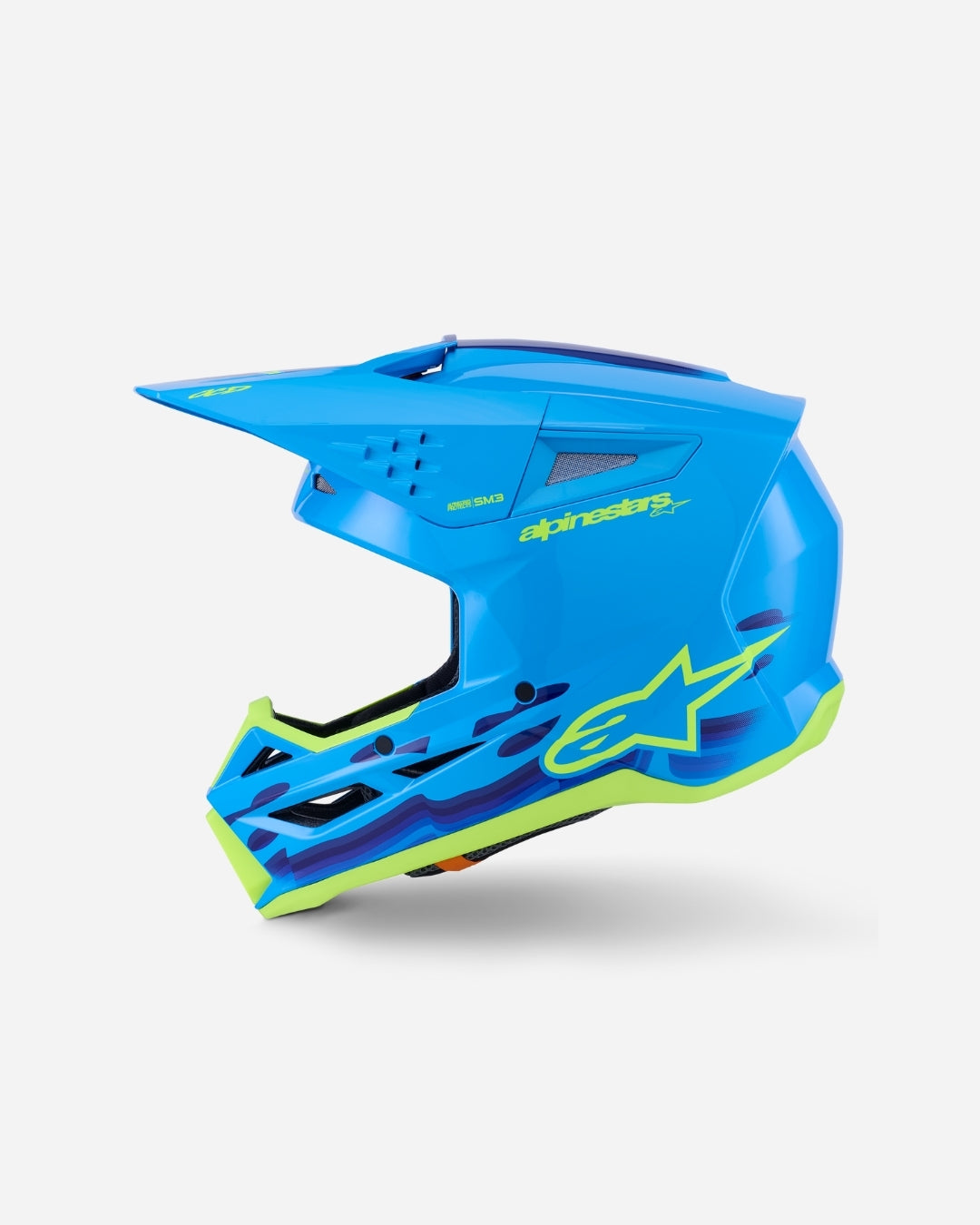 Casque Alpinestars Supertech M3 Force ece06 - Cyan Brillant