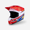 Alpinestars S-M3 Falcon ece06 Kinderhelm - Fluoreszierendes Rot/Weiß/Blau/Fluoreszierendes Gelb/Glänzend