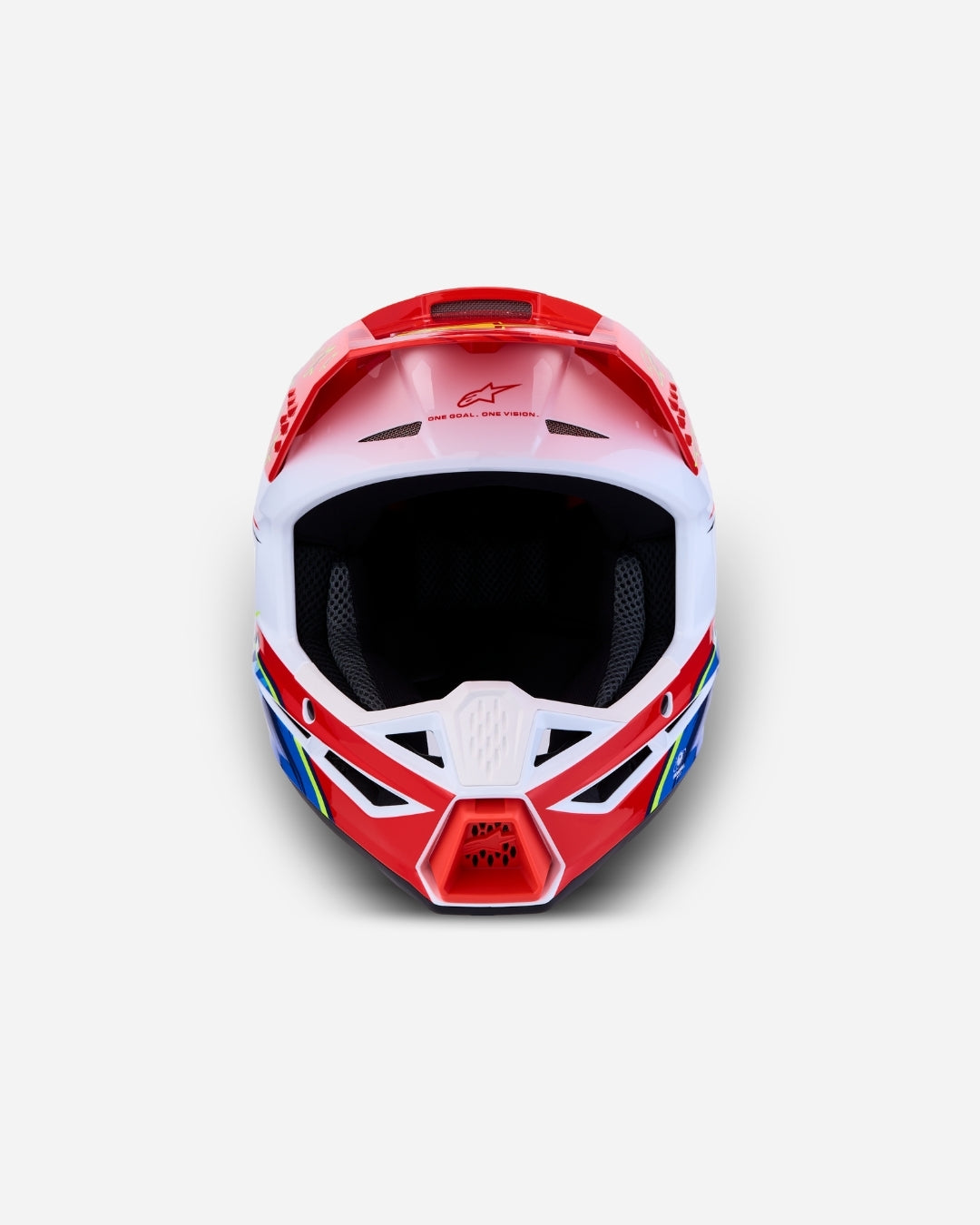 Alpinestars S-M3 Falcon Children's Helmet ECE 06 - Red Fluo/White/Blue/Yellow Fluo Glossy