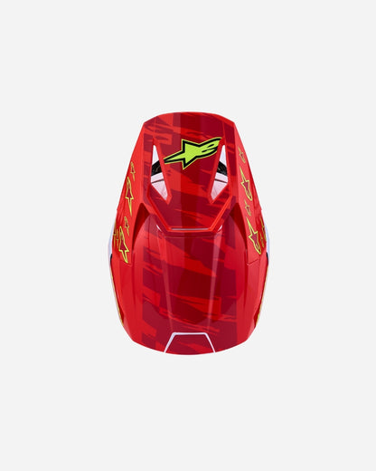 Alpinestars S-M3 Falcon Children's Helmet ECE 06 - Red Fluo/White/Blue/Yellow Fluo Glossy