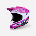 Alpinestars S-M3 Falcon ece06 Kinderhelm - Violett/Weiß/Schwarz/Fluoreszierendes Pink/Glänzend