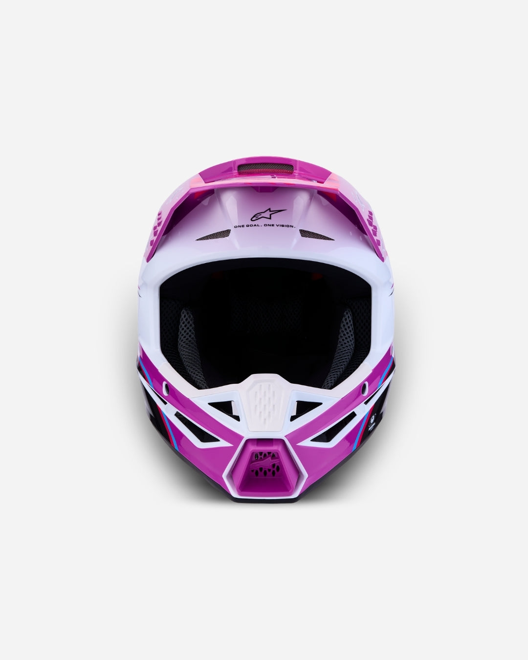 Alpinestars S-M3 Falcon Children's Helmet ECE 06 - Purple/White/Black/Pink Fluo Glossy