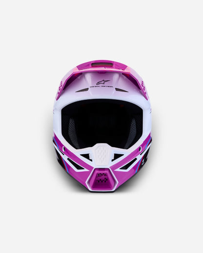 Alpinestars S-M3 Falcon Children's Helmet ECE 06 - Purple/White/Black/Pink Fluo Glossy