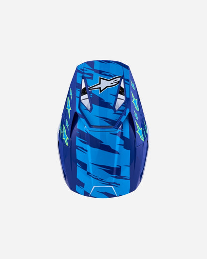 Alpinestars S-M3 Falcon Children's Helmet ECE 06 - Blue/White/Black/Pink Fluo/Yellow Fluo Glossy