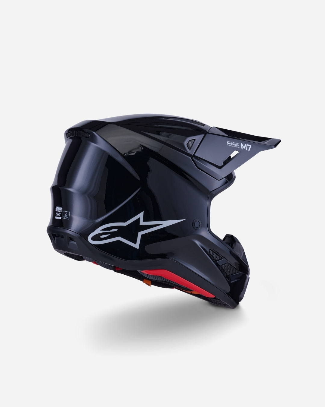 Casque Alpinestars Supertech M7 Solid ece06 - Noir Brillant