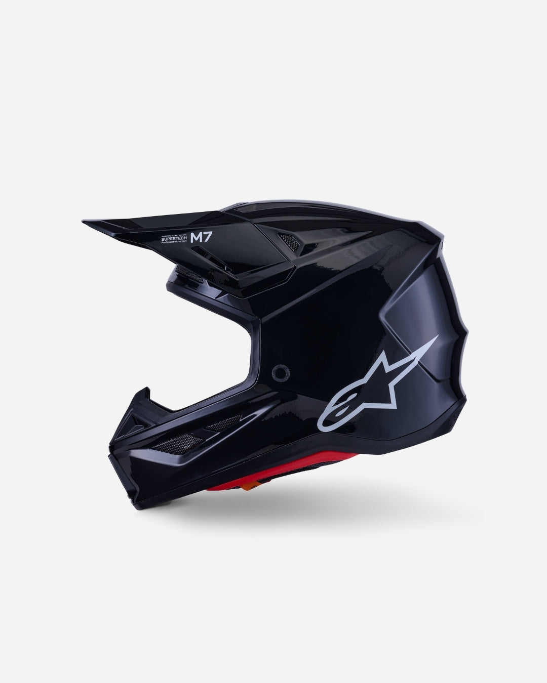 Casque Alpinestars Supertech M7 Solid ece06 - Noir Brillant