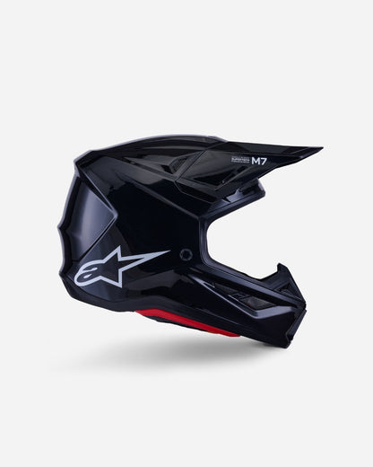 Casque Alpinestars Supertech M7 Solid ece06 - Noir Brillant