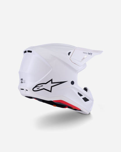 Casque Alpinestars Supertech M7 Solid ece06 - Blanc Brillant