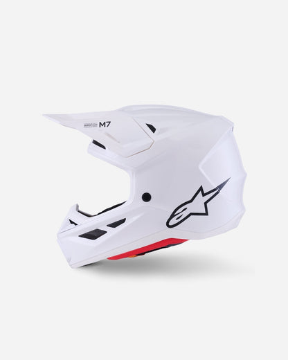 Casque Alpinestars Supertech M7 Solid ece06 - Blanc Brillant