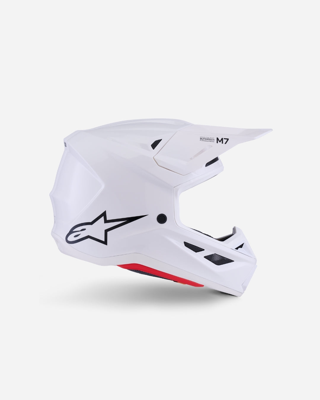 Casque Alpinestars Supertech M7 Solid ece06 - Blanc Brillant