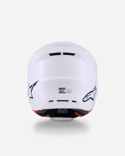 Casque Alpinestars Supertech M7 Solid ece06 - Blanc Brillant