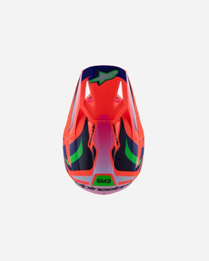 Casque enfant Alpinestars Supertech M3 Deegan ece06 - Orange Fluo/Violet/Rose Fluo Brillant