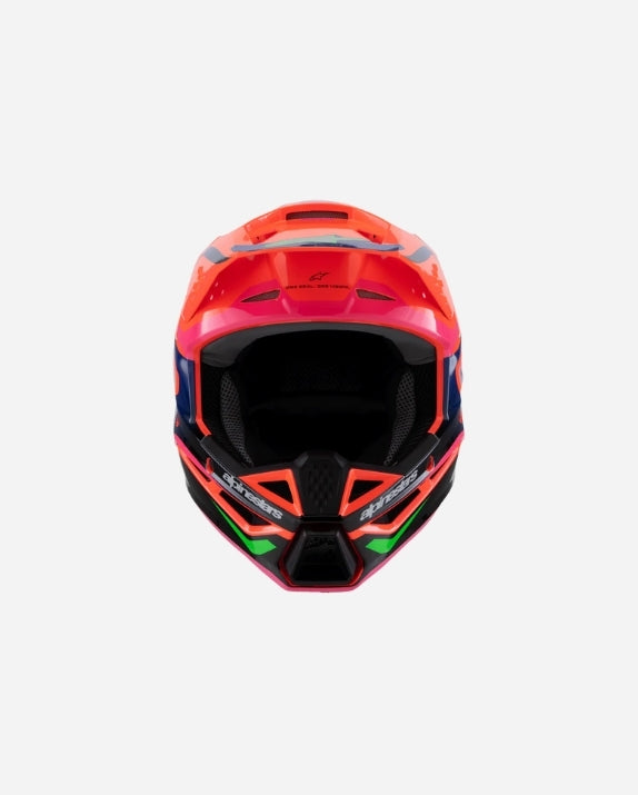 Casque enfant Alpinestars Supertech M3 Deegan ece06 - Orange Fluo/Violet/Rose Fluo Brillant
