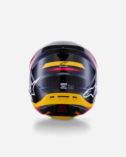 Casque Alpinestars Supertech M7 Rise ece06 - Noir/Jaune/Rose Brillant