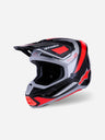 Casque Alpinestars Supertech M7 Rise ece06 - Noir/Argent/Rouge Fluo Brillant