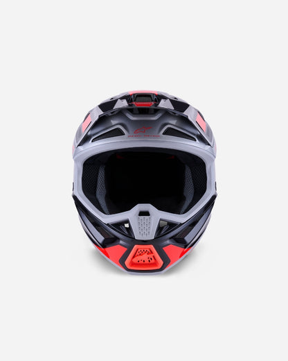 Casque Alpinestars Supertech M7 Rise ece06 - Noir/Argent/Rouge Fluo Brillant