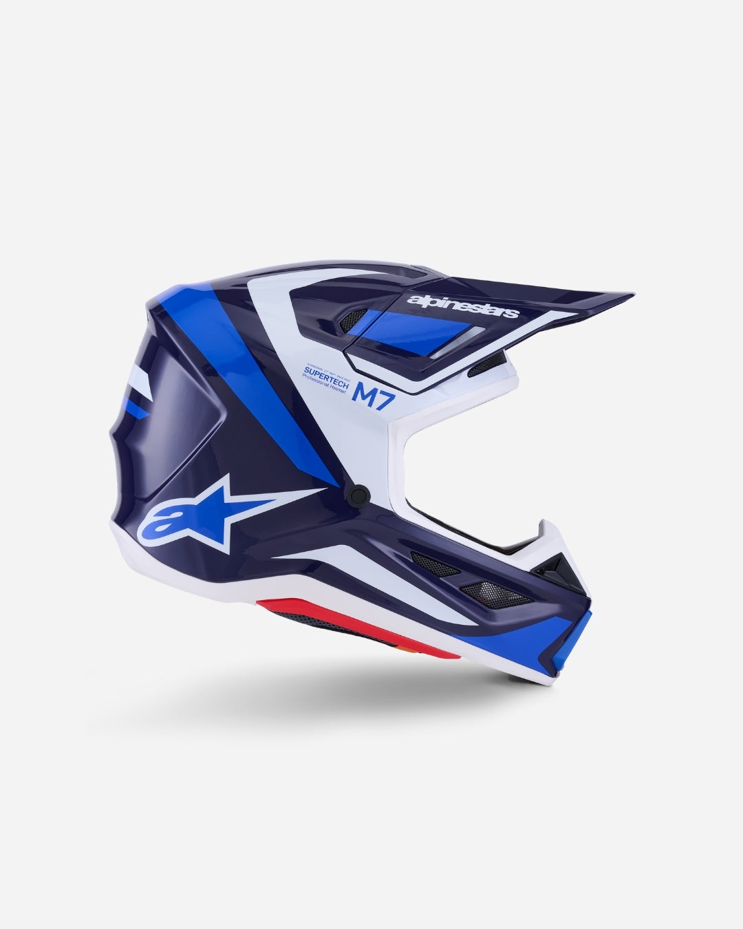 Casque Alpinestars Supertech M7 Rise ece06 - Bleu/Blanc Brillant