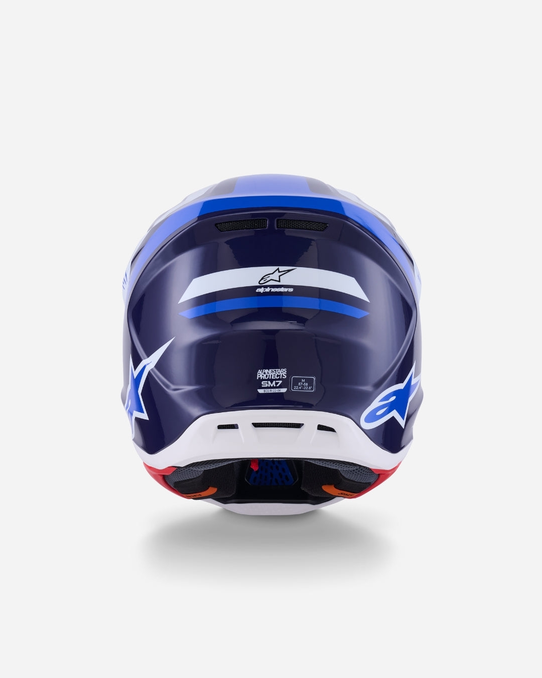 Casque Alpinestars Supertech M7 Rise ece06 - Bleu/Blanc Brillant
