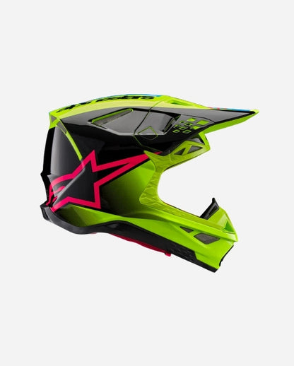 Casque Alpinestars Supertech Supertech M10 Unite ece 22.06 - Jaune Fluo/Noir/Rose fuchsia Brillant