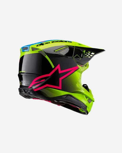 Casque Alpinestars Supertech Supertech M10 Unite ece 22.06 - Jaune Fluo/Noir/Rose fuchsia Brillant