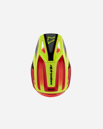 Casque enfant Alpinestars Supertech M3 Fray ece06 - Rouge/Jaune Fluo/Noir Brillant
