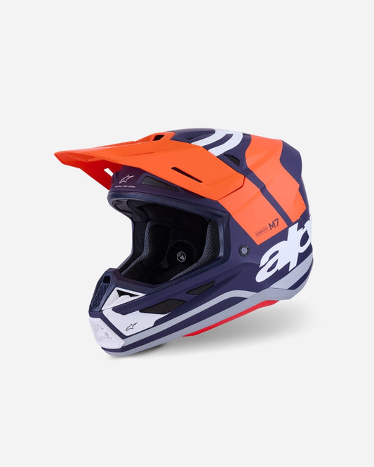 Casque Alpinestars Supertech M7 Core ece06 - Orange/Bleu Mat