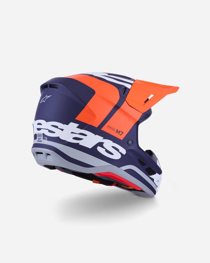 Casque Alpinestars Supertech M7 Core ece06 - Orange/Bleu Mat