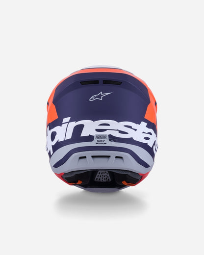 Casque Alpinestars Supertech M7 Core ece06 - Orange/Bleu Mat