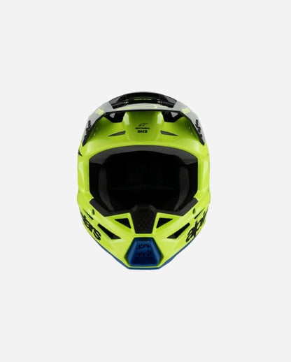 Casque enfant Alpinestars Supertech M3 Radium ece06 - Jaune Fluo/Noir/Bleu Brillant