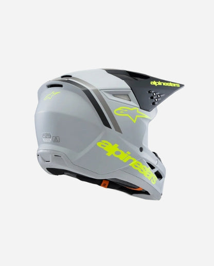Casque enfant Alpinestars Supertech M3 Radium ece06 - Gris/Noir/Jaune Fluo Mat