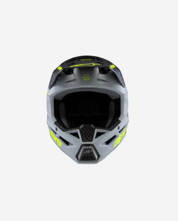 Casque enfant Alpinestars Supertech M3 Radium ece06 - Gris/Noir/Jaune Fluo Mat
