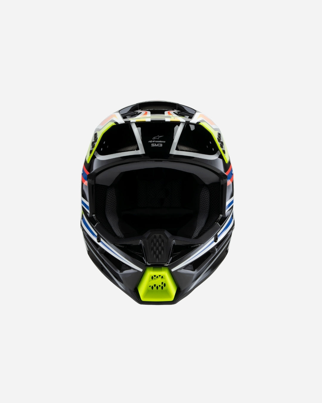 Casque enfant Alpinestars Supertech M3 Wurx ece06 - Noir/Jaune Fluo/Bleu/Rouge Brillant