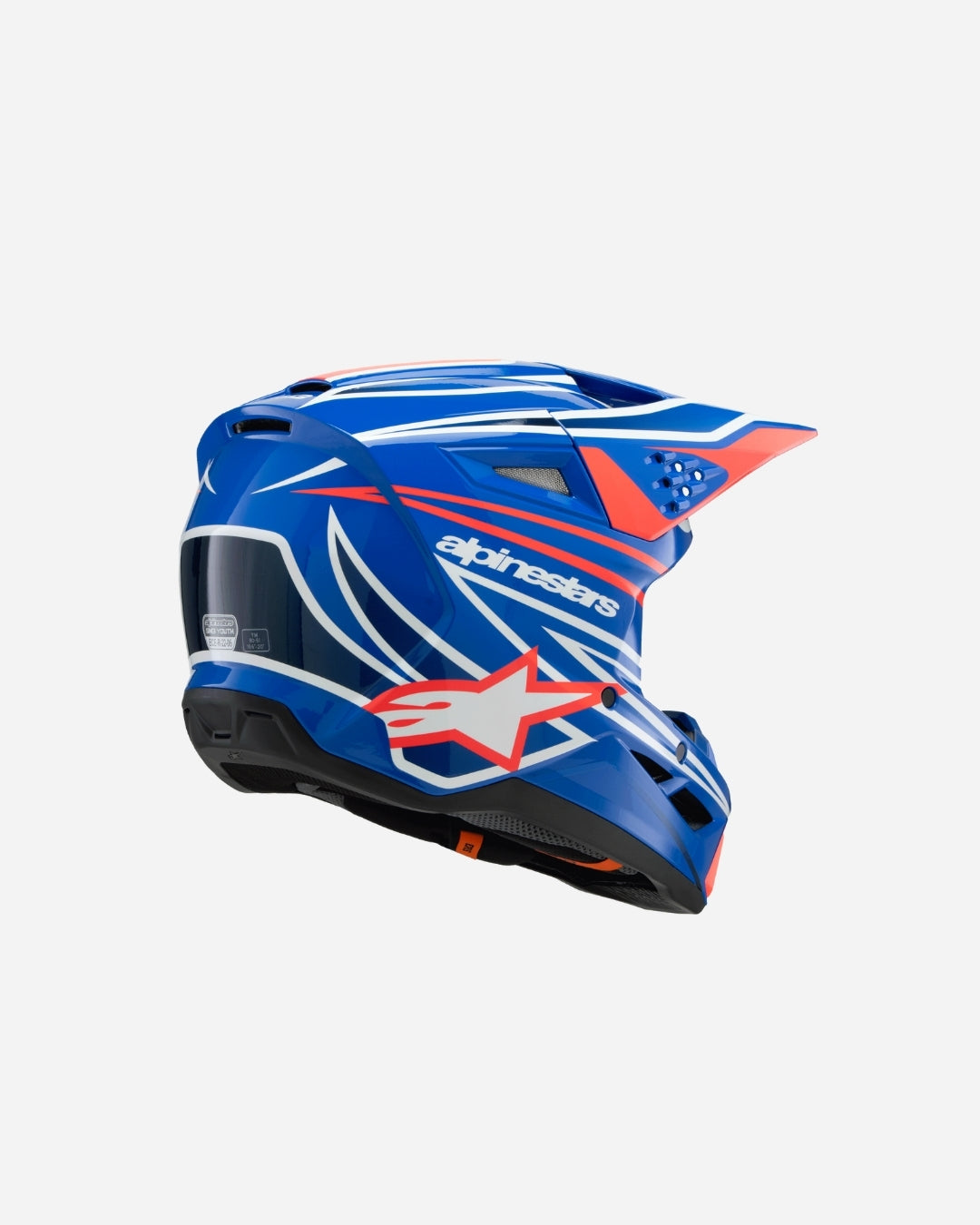 Casque enfant Alpinestars Supertech M3 Wurx ece06 - Bleu/Rouge/Blanc/Noir Brillant
