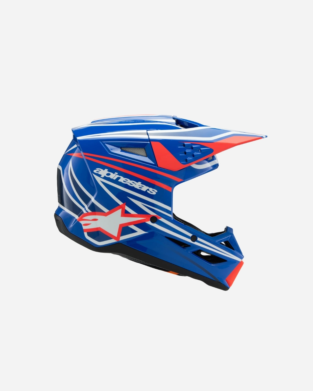Casque enfant Alpinestars Supertech M3 Wurx ece06 - Bleu/Rouge/Blanc/Noir Brillant