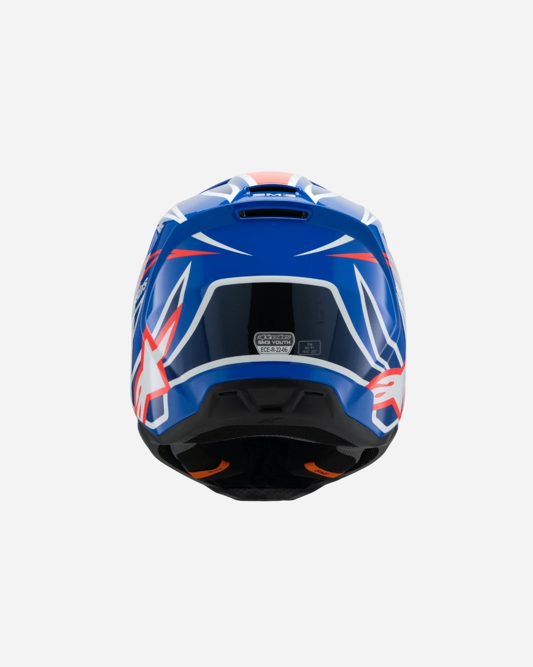 Casque enfant Alpinestars Supertech M3 Wurx ece06 - Bleu/Rouge/Blanc/Noir Brillant