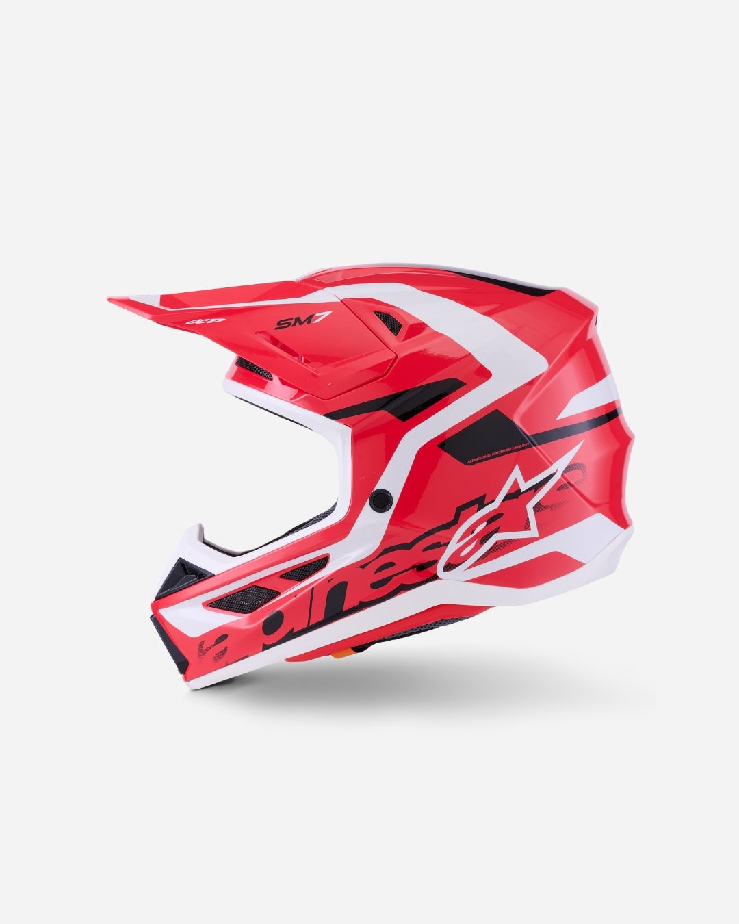 Casque Alpinestars Supertech M7 Deed ece06 - Rouge/Noir/Blanc Brillant
