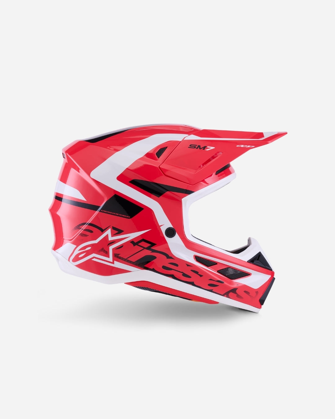 Casque Alpinestars Supertech M7 Deed ece06 - Rouge/Noir/Blanc Brillant
