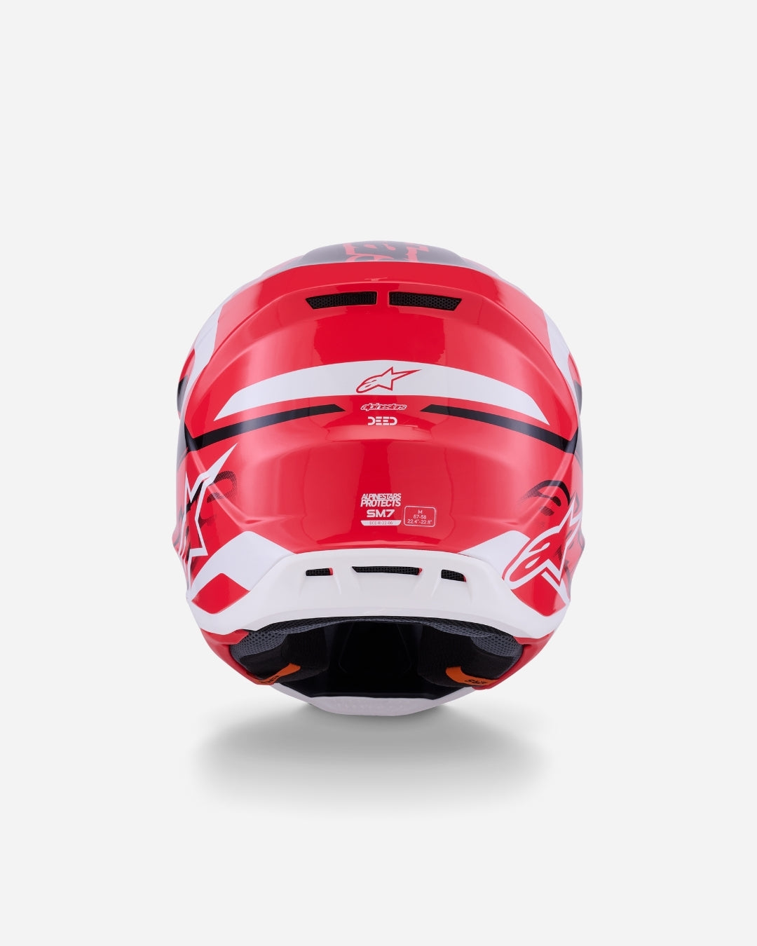 Casque Alpinestars Supertech M7 Deed ece06 - Rouge/Noir/Blanc Brillant