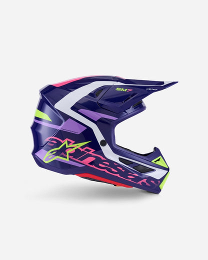 Casque Alpinestars Supertech M7 Deed ece06 - Violet/Rose Brillant