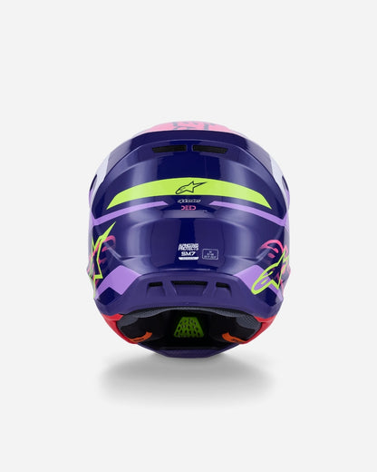 Casque Alpinestars Supertech M7 Deed ece06 - Violet/Rose Brillant