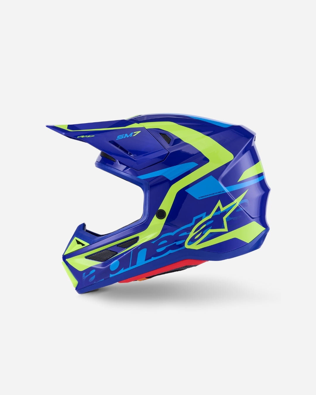Casque Alpinestars Supertech M7 Deed ece06 - Bleu/Jaune Fluo Brillant