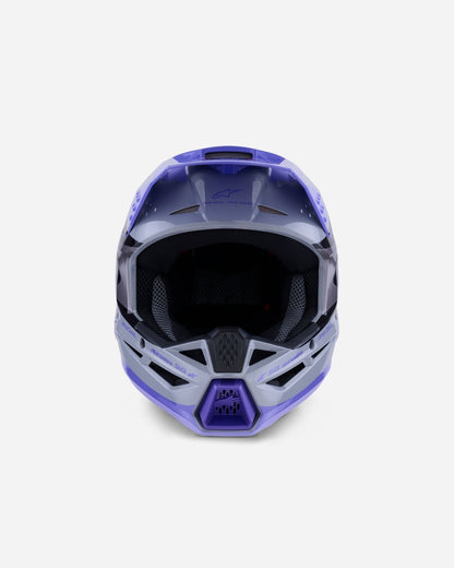 Casque Alpinestars Supertech M3 Jettson ece06 - Gris/Violet/Noir Brillant