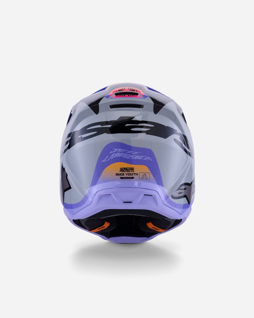 Casque enfant Alpinestars Supertech M3 Jettson ece06 - Gris/Violet/Noir Brillant